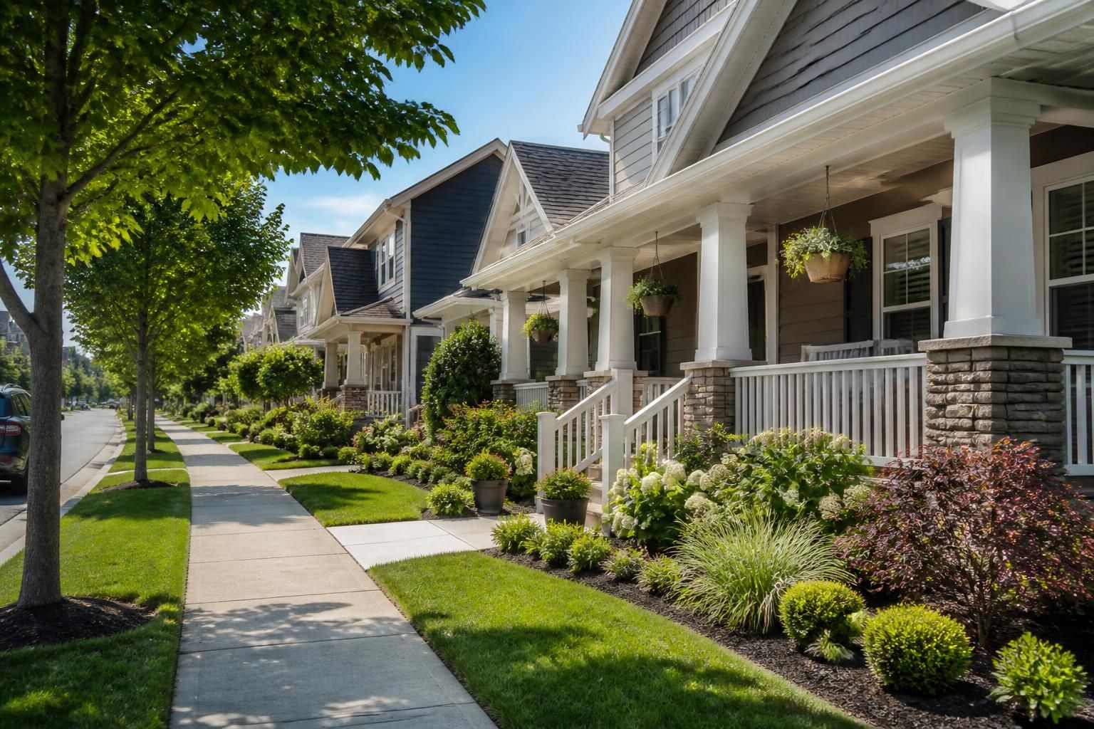 Well-kept Cary neighborhood with polished suburban homes.